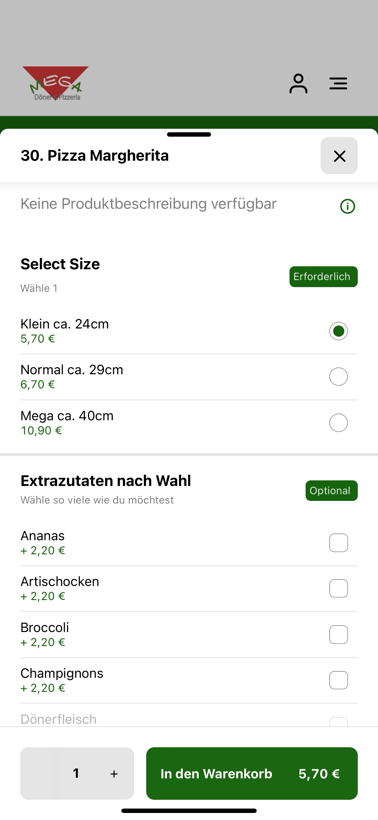 MEGA Doner und Pizzeria