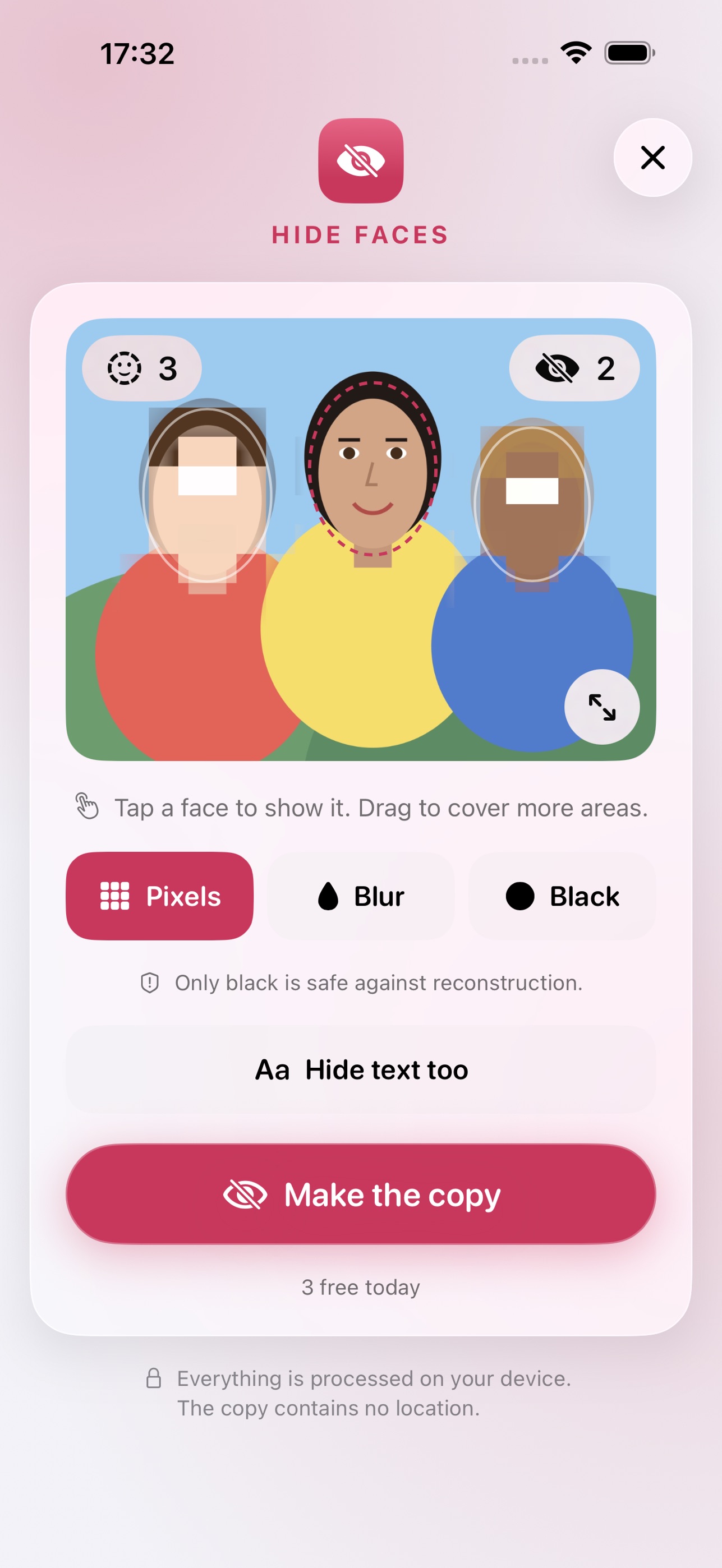 Screenshot 2 of Hide Faces – Blur & Pixelate
