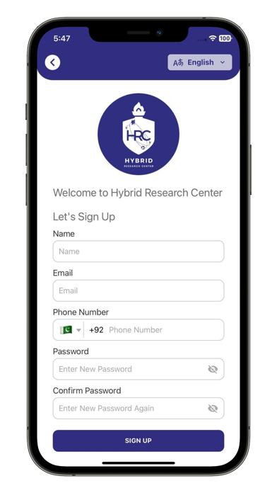 Hybrid Research Center Screenshot