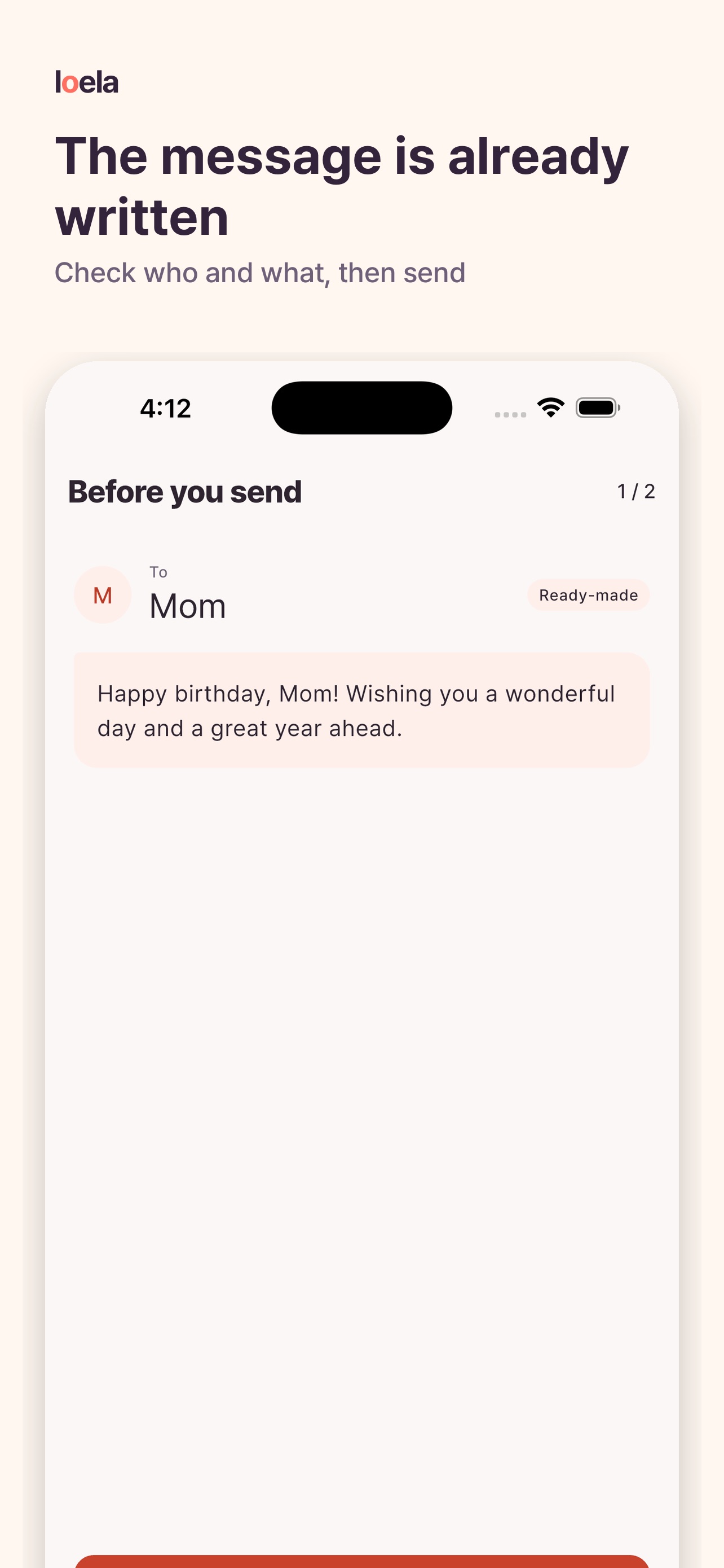 Screenshot 2 of Loela – Birthday Text Reminder
