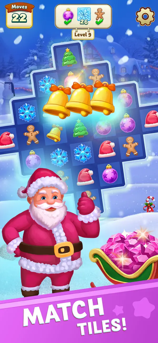 Screenshot #1 pour Christmas Adventure 3: Match-3