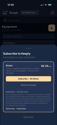 Keeply:Boat Maintenance & Log iPhone screenshot