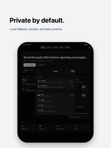 Dark Talent: AI Focus Coach iPad screenshot