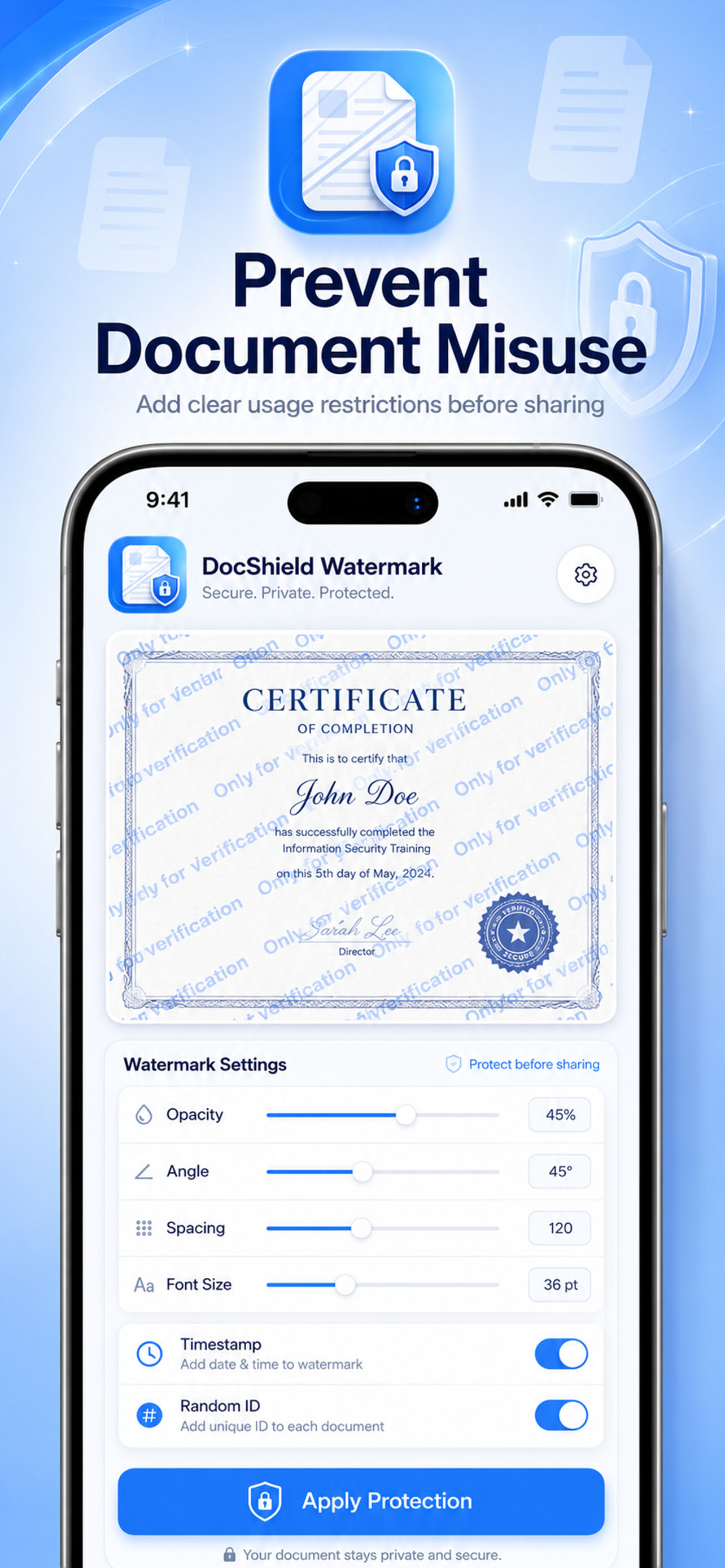 DocShield Watermark screenshot 4