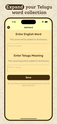 Telugu Dictionary - Translator iPhone screenshot