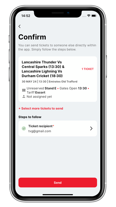 Lancashire Cricket Tickets Screenshot