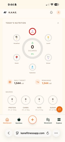 K.A.N.E. Fitness App screenshot