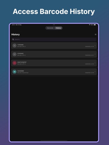 Barcode Generator ◌ iPad screenshot
