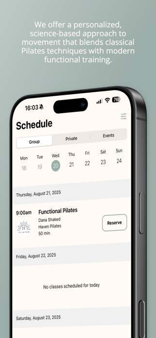 Haven Pilates FL Screenshot 4 of 5