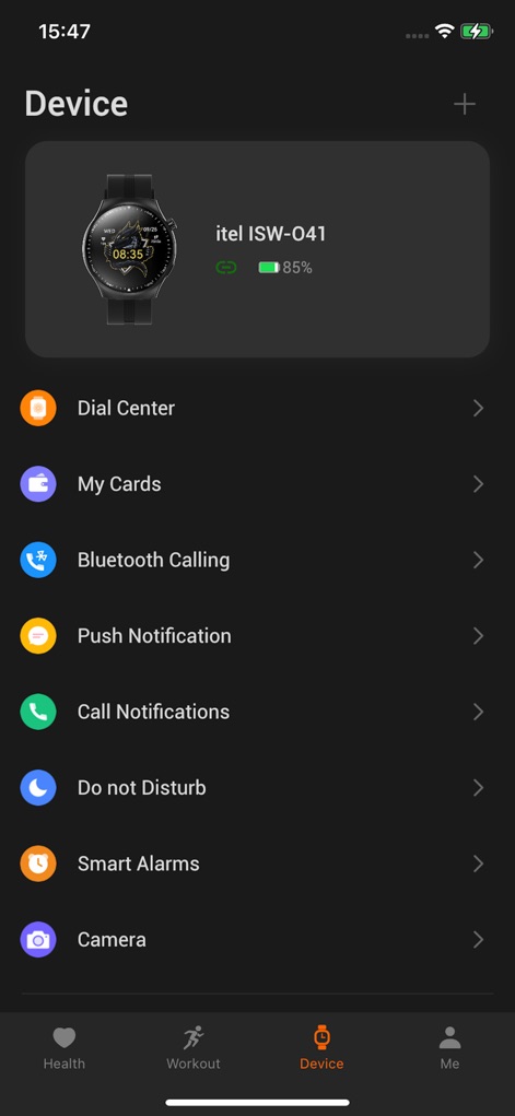 iPulse-fitness&health - Manage your connected itel smartwatch with ease, accessing features like Bluetooth calling and customizable push notifications.