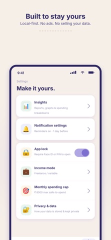 Byllo - Safe Spend Planner iPhone screenshot