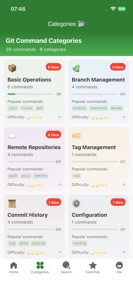 Git Manual Commands Reference screenshot