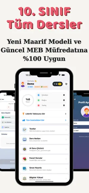 10. Sınıf Tüm Dersler Test Çöz screenshot 2