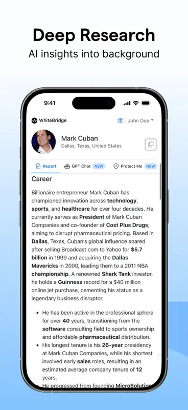 WhiteBridge - AI People Finder screenshot 5 of 7