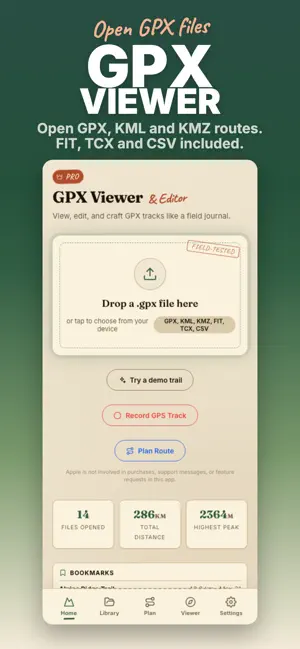 GPX Viewer · GPX Opener Reader iPhone screenshot 1