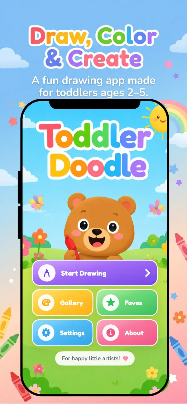 Screenshot #1 pour Toddler Doodle: Draw & Color