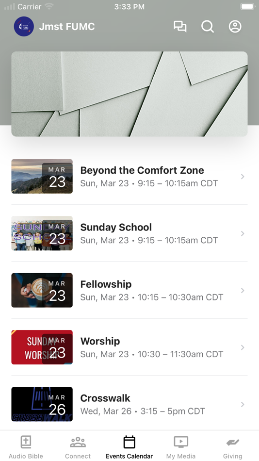 #2. Jamestown First UMC (iOS) By: Jamestown First United Methodist Church
