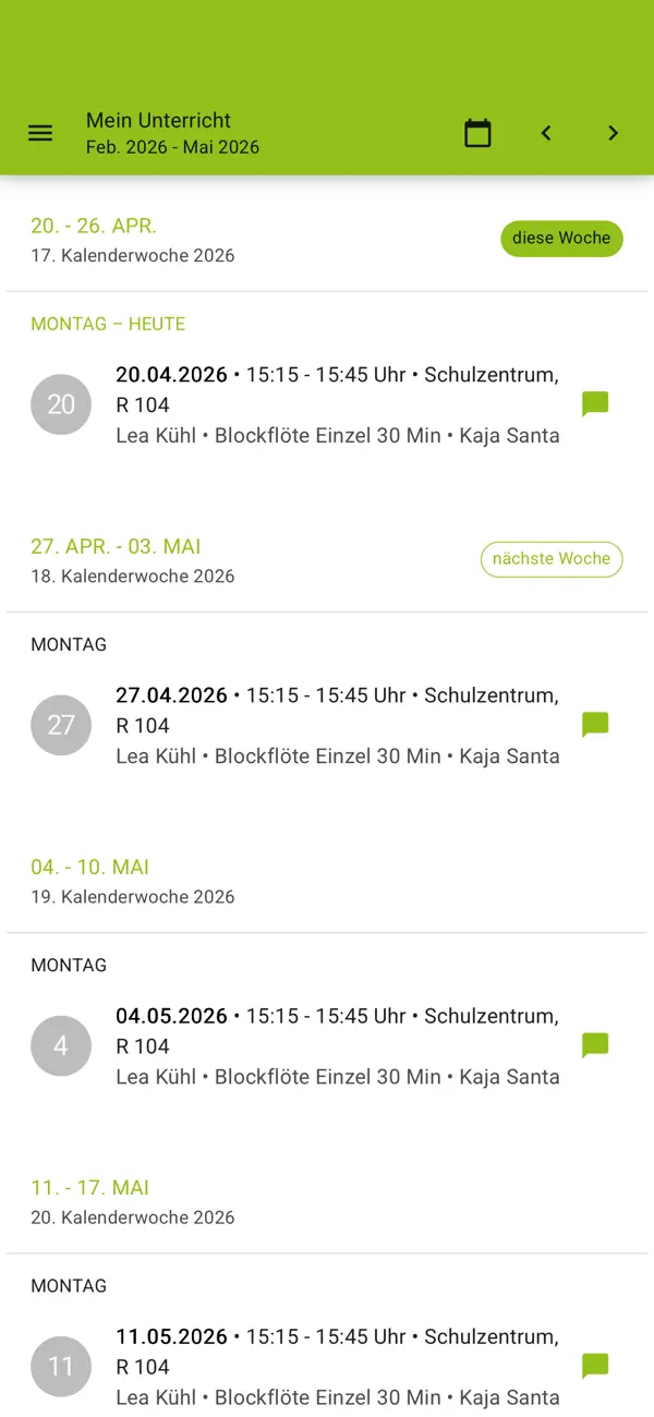 Screenshot #2 pour Musikschule Niedergrafschaft