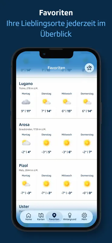 SRF Meteo - Wetter Schweiz screenshot 4 of 8