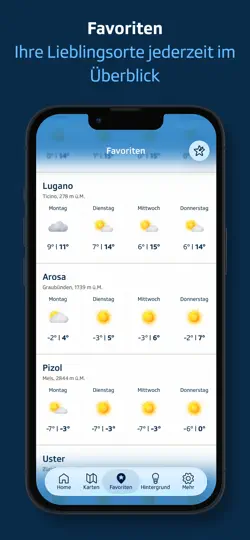 Screenshot von SRF Meteo - Wetter Schweiz auf dem iPhone 4