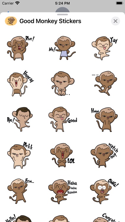 Monkey Emotion Stickers