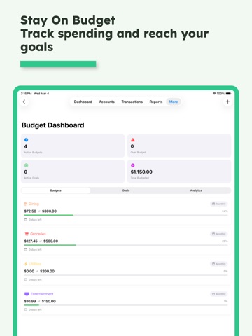 Checkbook -Budget & Expenses 2 iPad screenshot