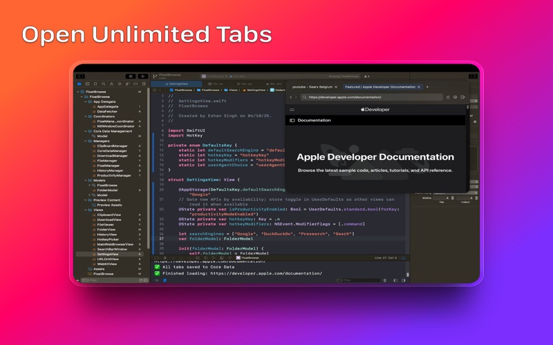 FloatBrowse screenshot