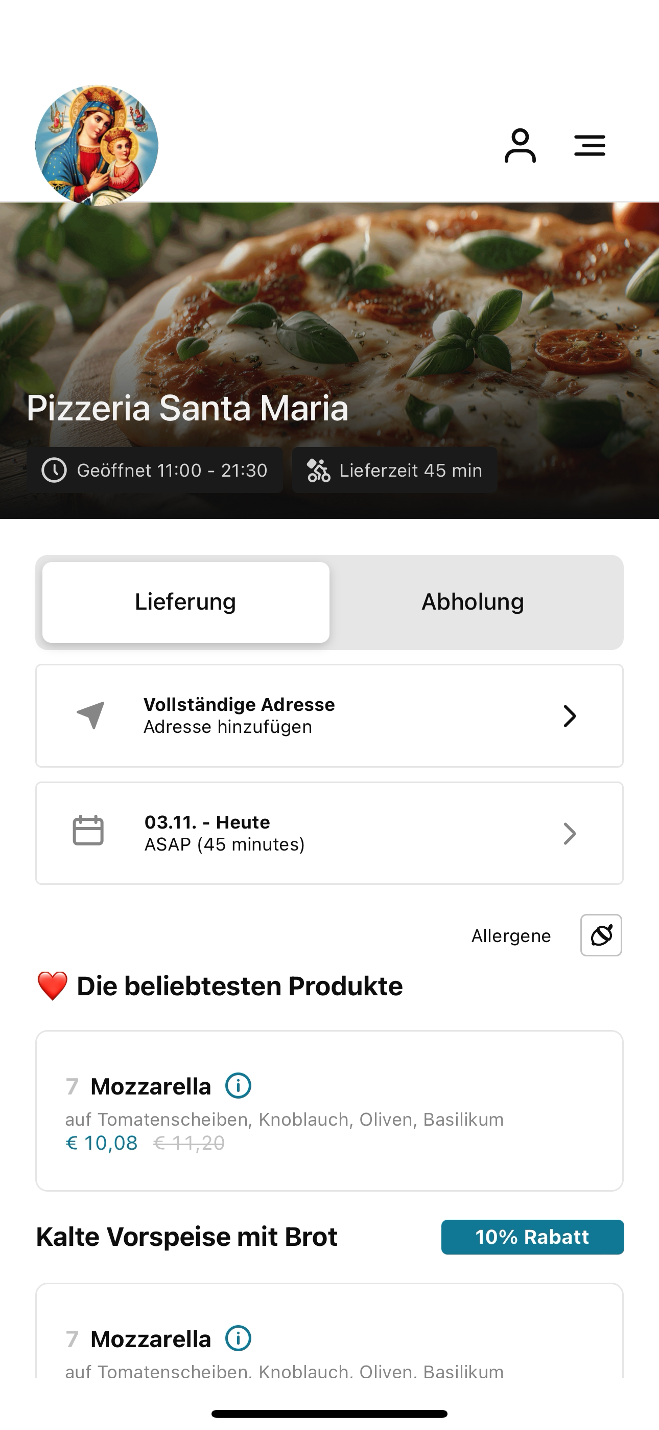 Pizzeria Santa Maria AT screenshot 3