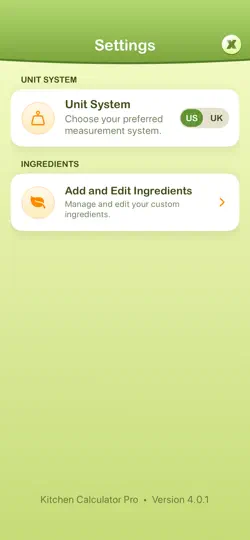 Kitchen Calculator PRO iPhone Ekran Görüntüsü 6
