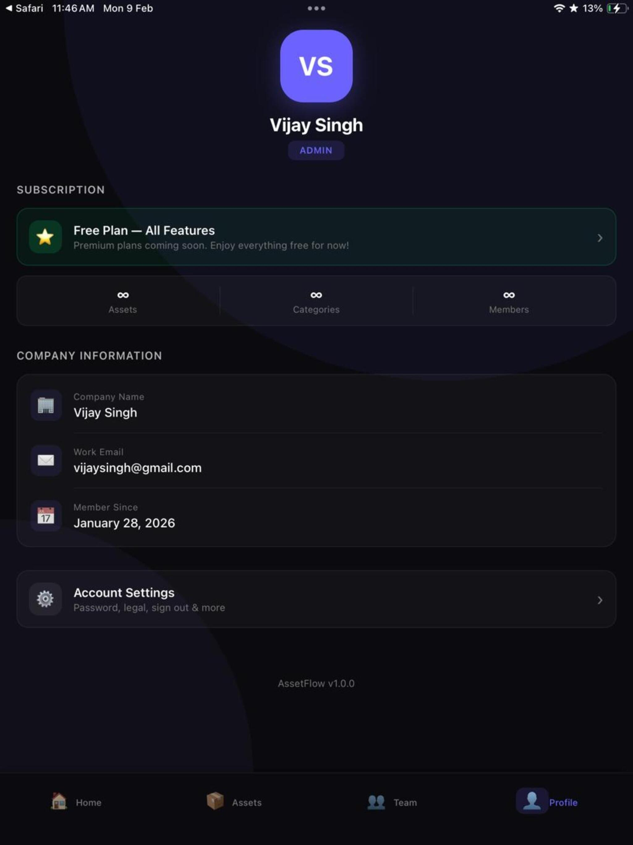 AssetFlow - Asset Manager