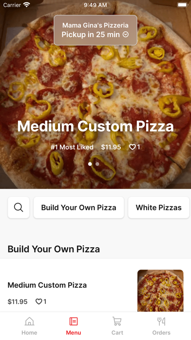 Mama Gina's Pizzeria iPhone screenshot 2 - Food & Drink app