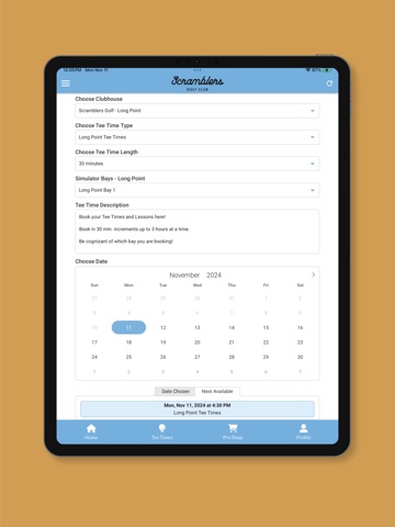 Scramblers Golf Club iPad screenshot