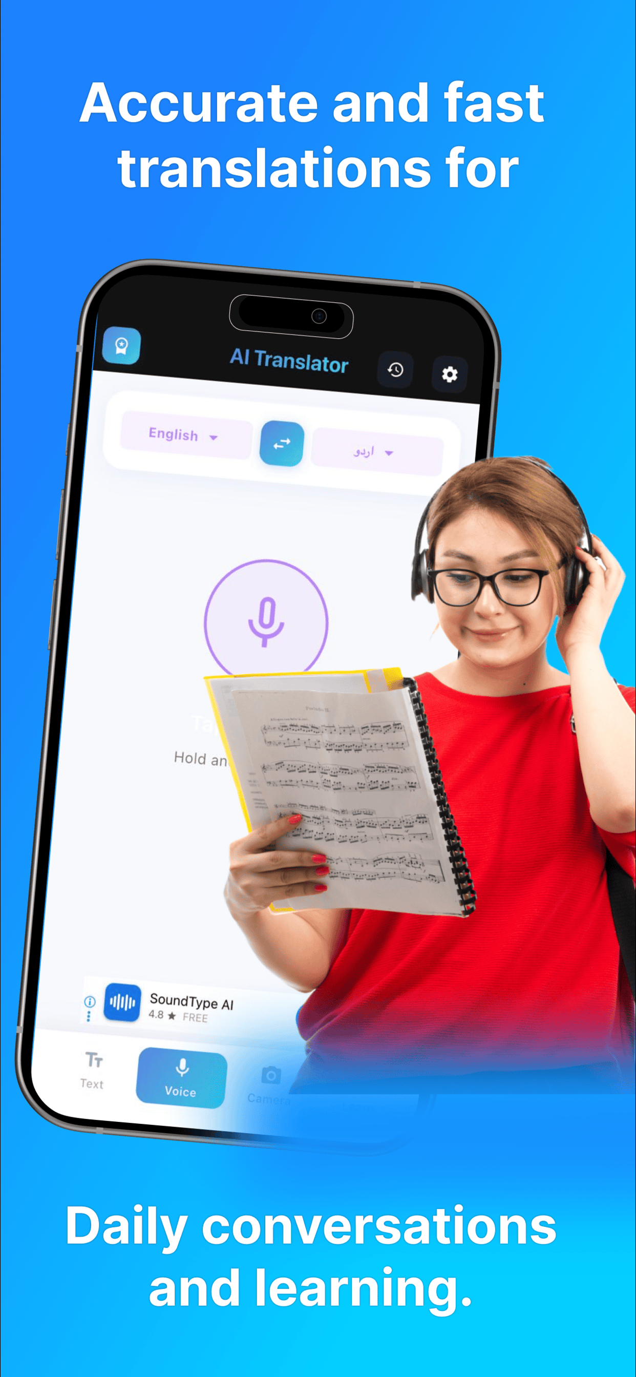AI Language Translator & Text