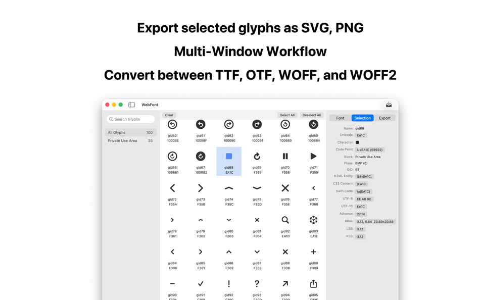 #1. WebFont: Subset & Convert (macOS) 由: 金标 李