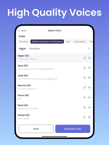 Merfi AI: Text to Speech, TTS iPad screenshot