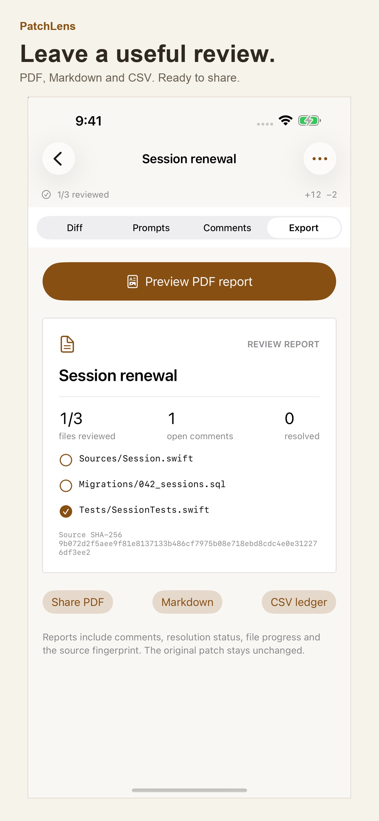Screenshot 4 of PatchLens Git Review