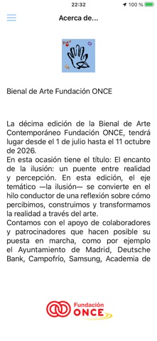 Bienal de Arte Fundación ONCE iPhone screenshot