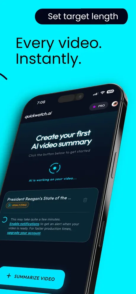 QuickWatch AI Video Summarizer — Képernyőképek 4