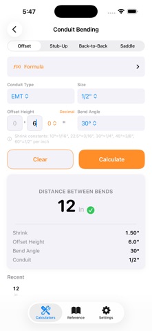 Trades: Calc screenshot