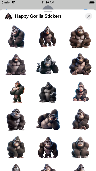 Screenshot #1 pour Happy Gorilla Stickers