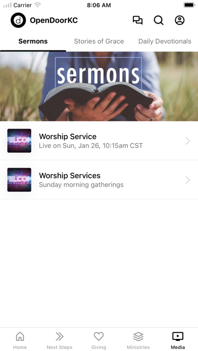 Open Door Baptist Church Screenshot