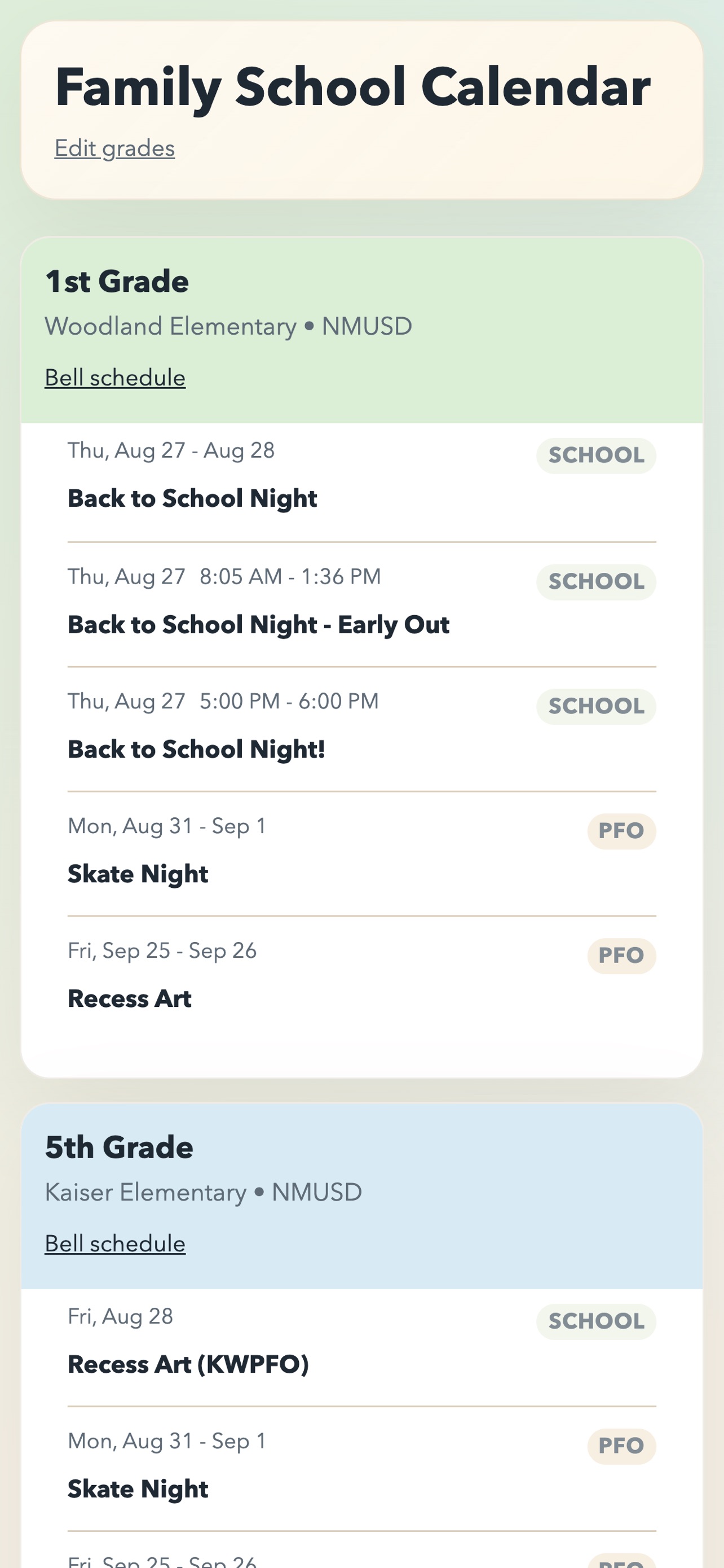 Screenshot 4 of Family School Calendar