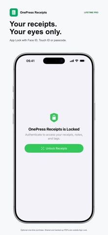 Receipt Scanner - OnePress iPhone screenshot