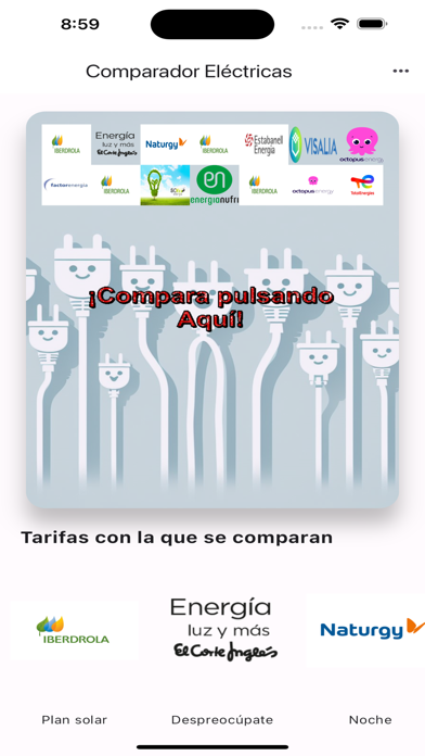 Comparador Tarifas Eléctricas Screenshot