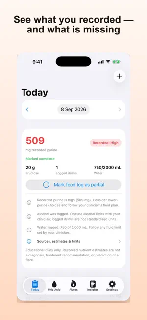 Gout Diet & Uric Acid Tracker screenshot 1