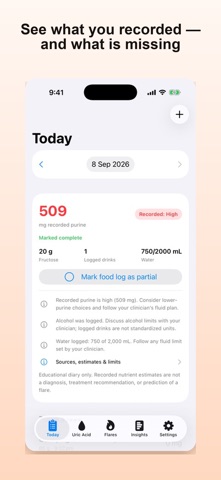 Gout Diet & Uric Acid Tracker Screenshot 1 of 5