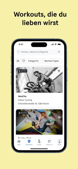 Screenshot von Urban Sports Club auf dem iPhone 2