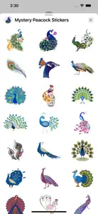 Mystery Peacock Stickers screenshot #2 for iPhone