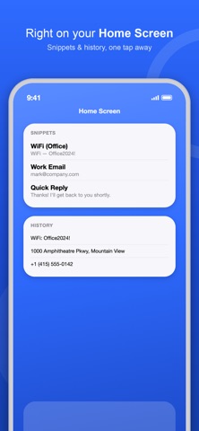 Copy History: Clipboard screenshot