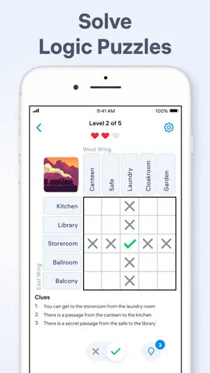 Logic Puzzles - Clue Game screenshot 2